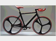 Bicicletta  artiganale fixed nera