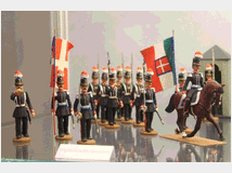 Soldatini di piombo colorati 10 cm del 1800 gioco per bimbi fascia di et3-6 anni